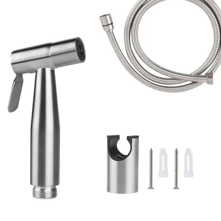 Portable Handheld Bidet Sprayer 3 pcs with holder & 1.2mts hose