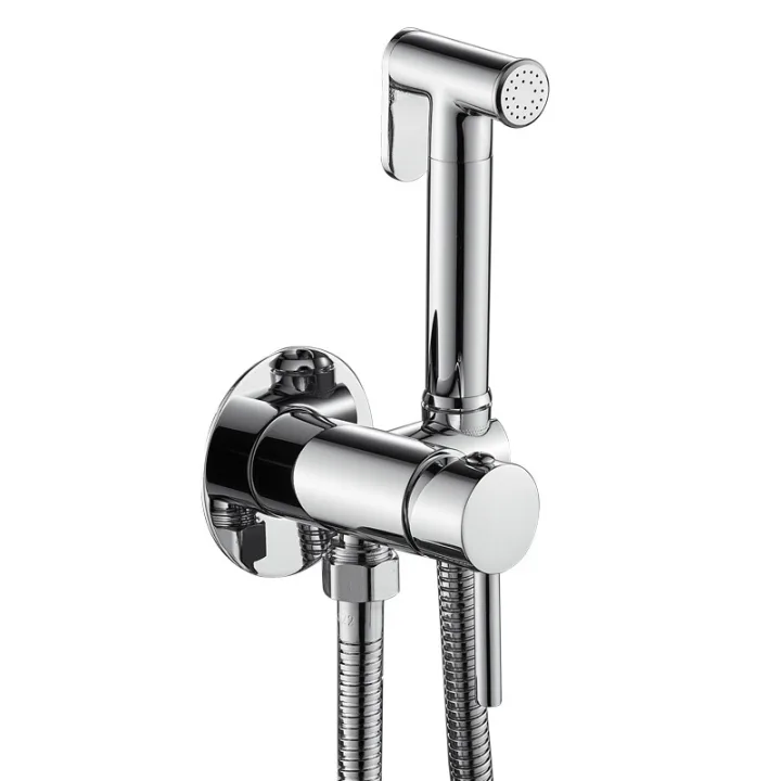 Round Concealed Wall-Mounted Mixer Bidet Sprayer Kit