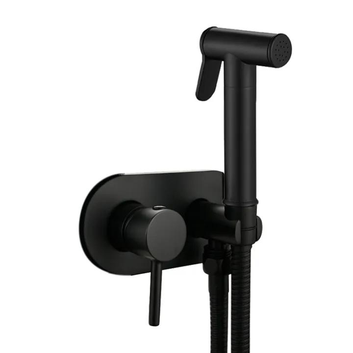 Round Concealed Wall-Mounted Mixer Bidet Sprayer Kit