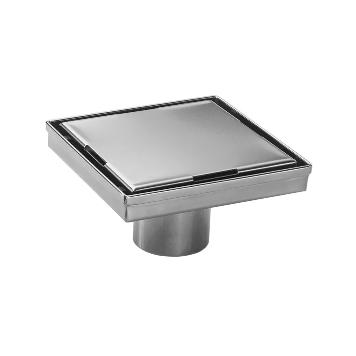 Reversible Hidden Square Floor Drain with Tileable Cover 10*10cm