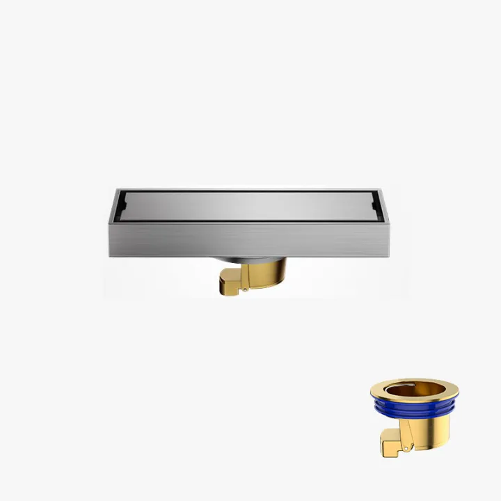 Reversible Recessed Linear Floor Drain with Tileable Cover 8*20cm