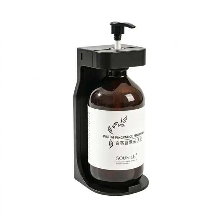 Single Lockable Shower Dispenser Set, 300ml Refillable Shampoo and Body Wash Bottles with Anti-Theft Wall Bracket