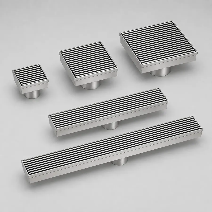 Grate cover floor drains for project and commercial drainage applications